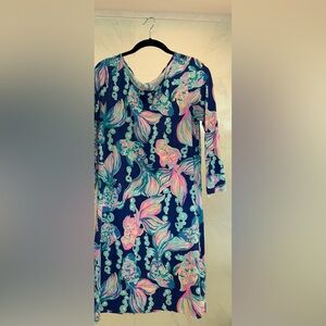 Lilly Pulitzer Marlowe Koi Fish Print Dress, size medium.